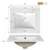 Harper 20 Inch Compact Modern Bathroom Vanity with Ceramic Sink, Black | Meuble de salle de bain compact moderne Harper 20 pouces avec lavabo ceramique, noir