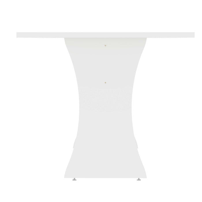 Table a manger Coney style mid-century moderne 53\" en blanc