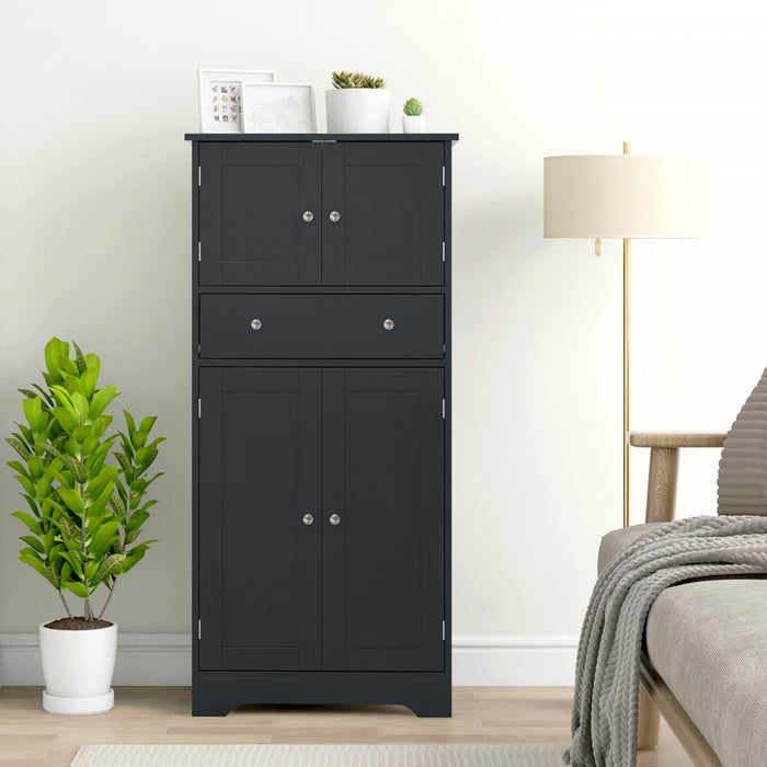 HOMCOM Armoire de rangement pour garde-manger de cuisine 50,5\" avec portes