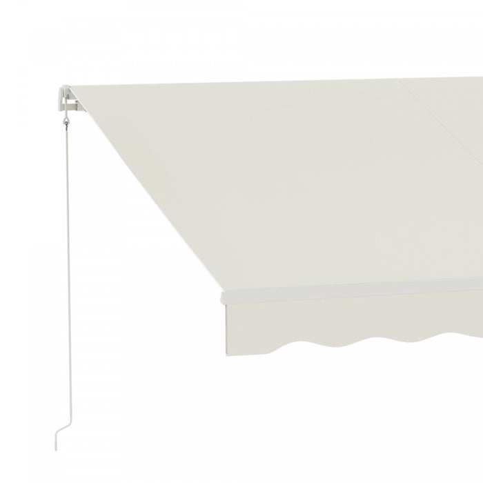 Outsunny Auvent Electrique Retractable 10' X 12' Avec Telecommande, Creme