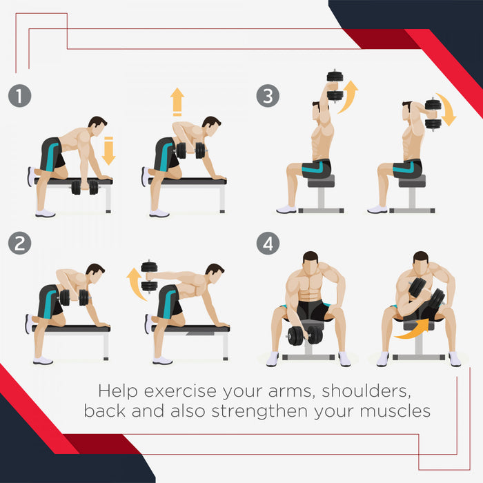 Ensemble d'halteres reglables Soozier 2 x 33 livres pour le fitness, noir