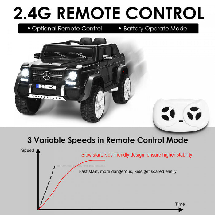 12v Autorise Mercedes-benz Enfants Roulent Sur La Voiture Rc Vehicules Motorises W / Coffre Noir
