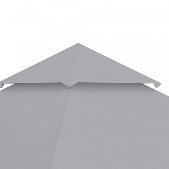 Outsunny 10 'x 10' Gazebo Couverture De Remplacement Pour Auvent, Remplacement De Toit De Tonnelle A 2 Niveaux (toit Uniquement), Gris Clair