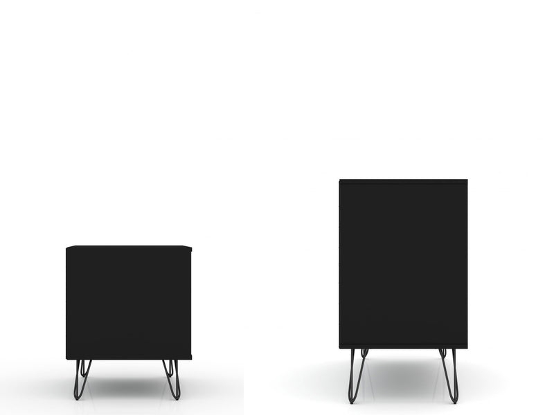 Ensemble de commode 2 pieces Rockefeller style milieu du siecle en noir