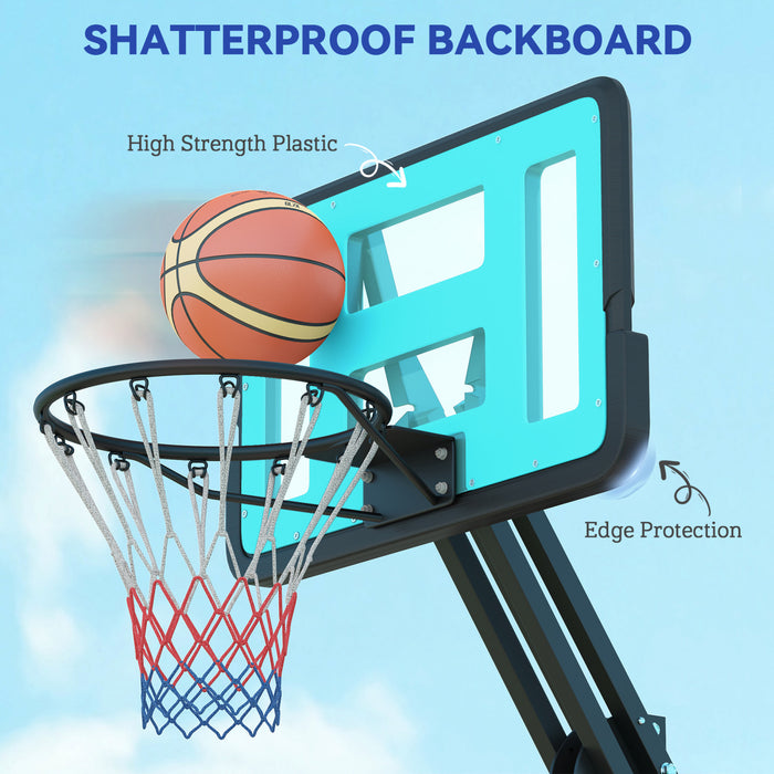 Soozier Panier de basket pour exterieur avec base lestee, noir