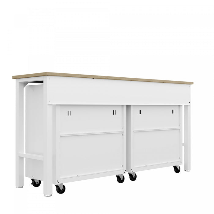 Ensemble de garage moderne Fortress 3 pieces en blanc