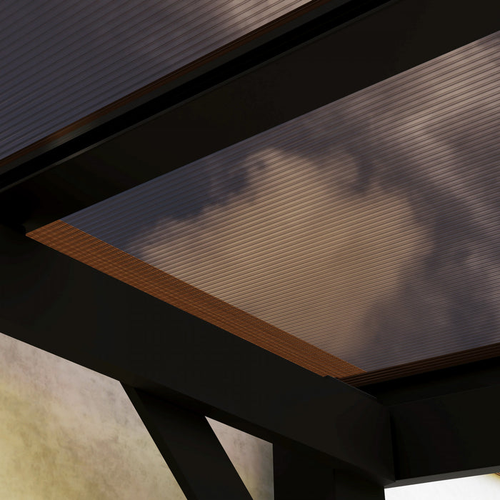 Outsunny Pergola 10' X 10', Upf 50+ & Gazebo Polycarbonate Impermeable