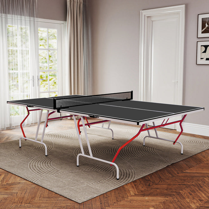 Soozier Table de ping-pong pleine grandeur, table de ping-pong pliante