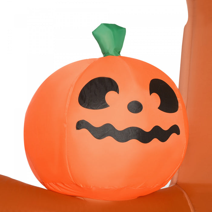 Outsunny Citrouille Hantee D'halloween Gonflable De 9 Pieds Avec Led