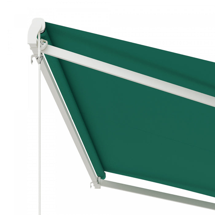 Outsunny Auvent Retractable Electrique 10' X 13' Avec Telecommande, Vert