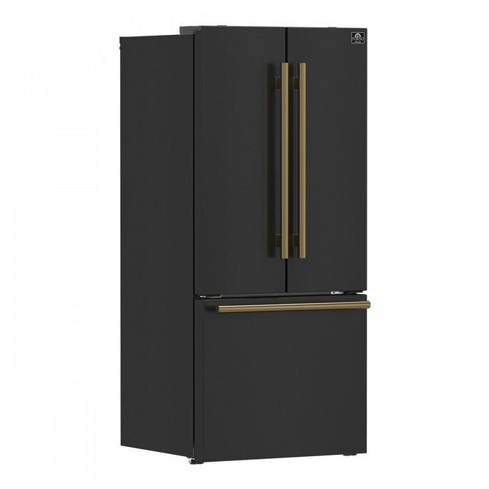 Refrigerateur Espresso Gallipoli de 30 po a portes francaises, noir, 17,5 pi³ – FFFFD1974-31BLK