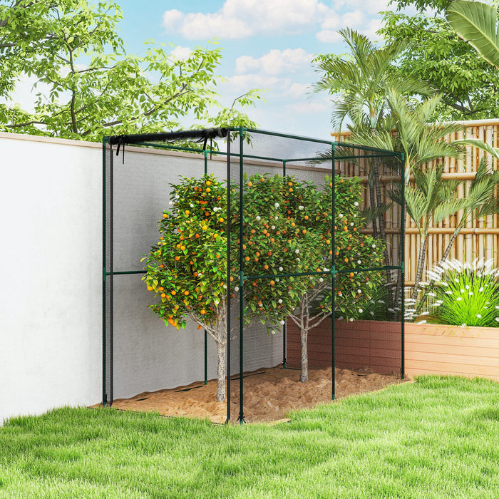 Outsunny Cage de Culture, Grande Tente de Protection pour Plantes, Noir