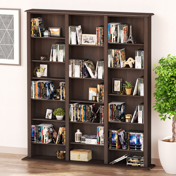 Etagere Multimedia A 27 Tablettes Reglables – Espresso