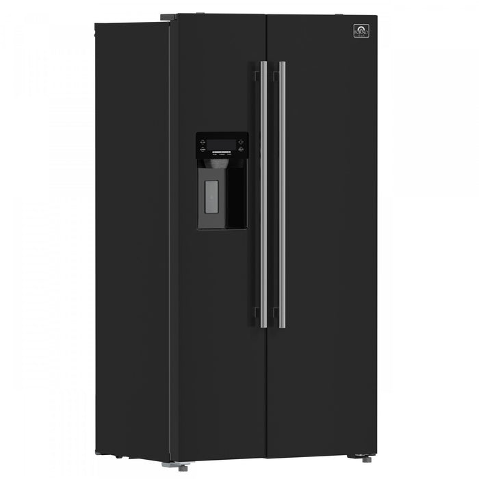 Refrigerateur cote a cote Salerno de 36 po, noir, 20 pi³ – FFRBI1844-36BLK