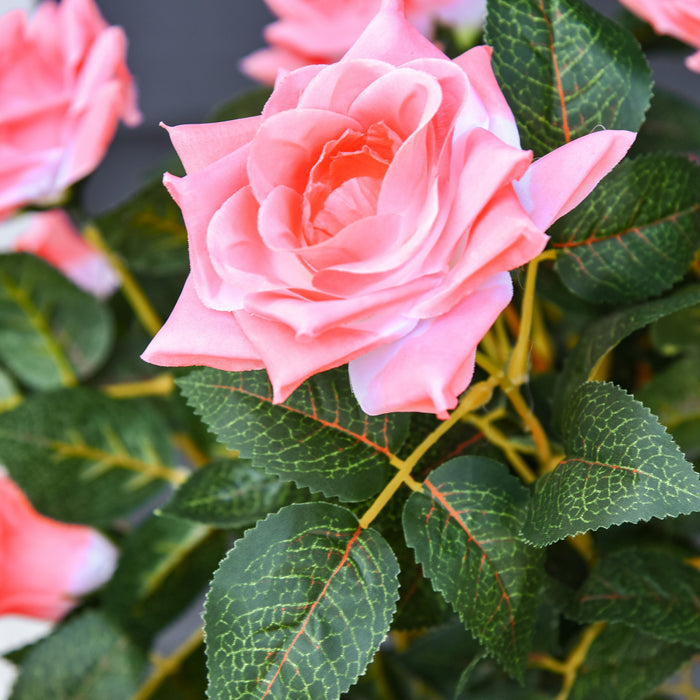 Outsunny Arbre Artificiel Decoratif avec Fleurs Realistes, Rose