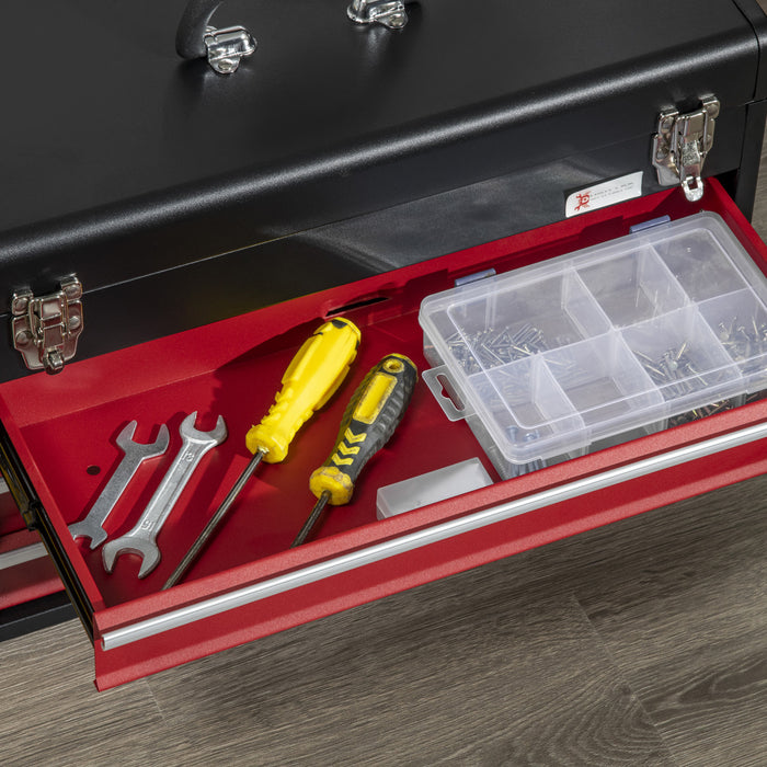 Durhand Boite A Outils En Metal Organisateur De Coffre Avec Tiroirs