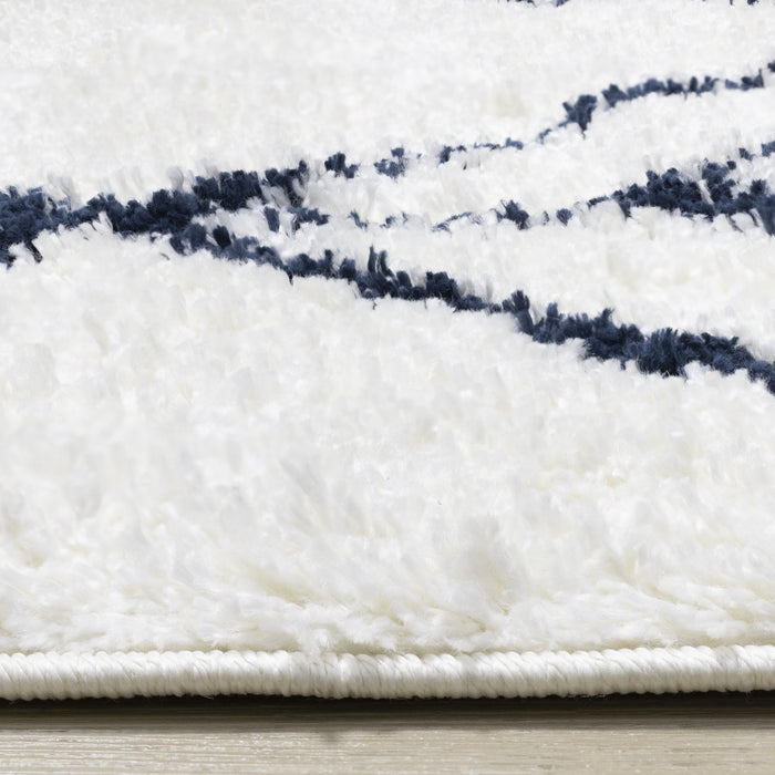 Carpette à poil long Taylor à motif de diamants - 7 pi 10 po x 10 pi 6 po