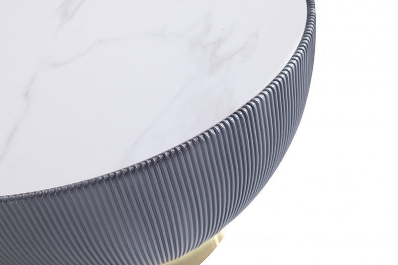Ensemble de 2 tables Anderson Modern : table basse et table d’appoint en gris