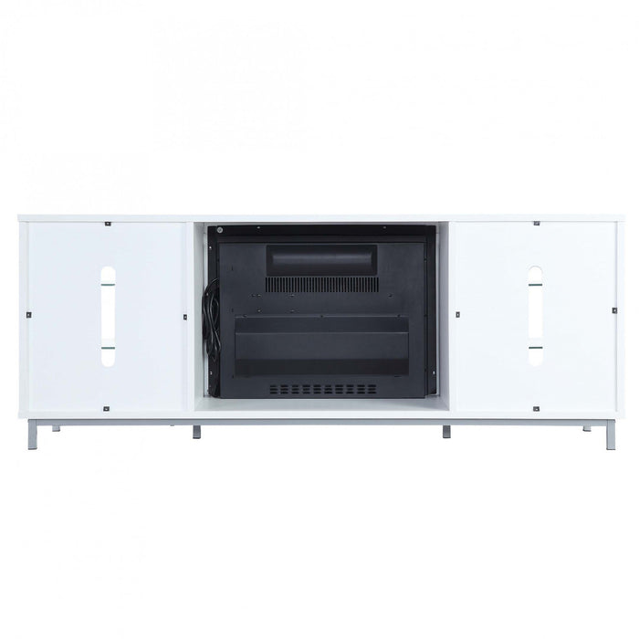 Foyer electrique moderne Brighton 2 pieces en noir et blanc