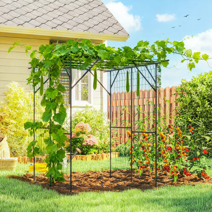 Outsunny Treillis de Jardin de 6.4pi, Arche de Soutien pour Plantes