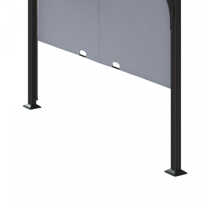 Outsunny 10' X 10' Pergola Exterieure Patio Gazebo Auvent Retractable, Gris