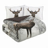 3-Piece King Size Deer Comforter Set | Ensemble de Douillette Chevreuil 3 Morceaux pour Tres Grand Lit (King)