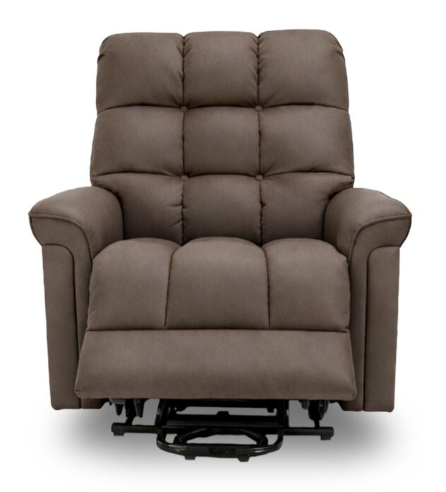Fauteuil basculeur à inclinaison électrique Linden de 35,5 po d’apparence cuir - brun