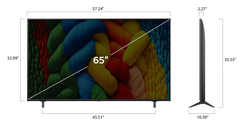 Téléviseur intelligent DEL LG NANO80 UHD 4K de 65 po avec webOS (65NANO80AUA.ACC) - modèle 2025