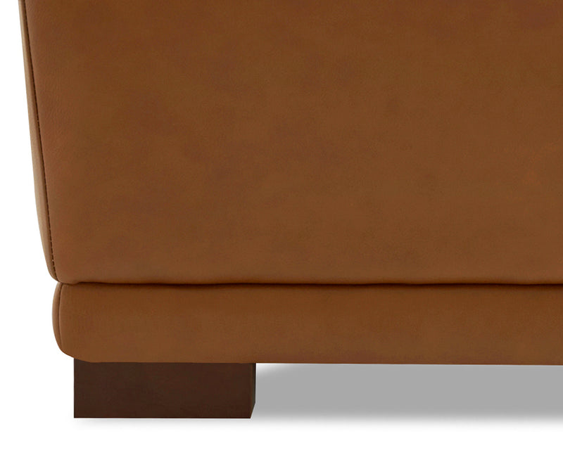 Fauteuil Oslo en cuir de Hydeline - muscade
