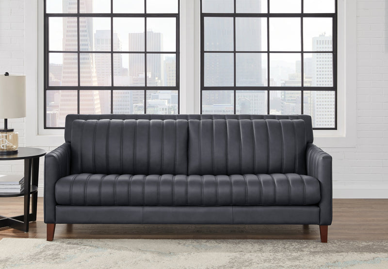 Sofa Archer en cuir de Hydeline - bleu
