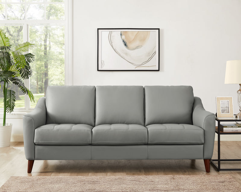 Sofa Ersa de Hydeline en cuir - gris