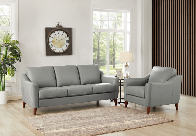 Sofa Ersa de Hydeline en cuir - gris