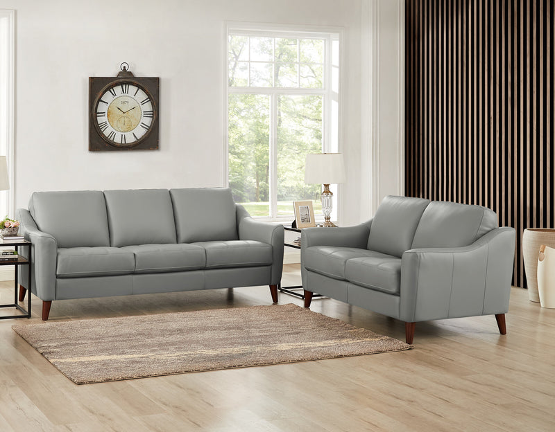 Sofa Ersa de Hydeline en cuir - gris