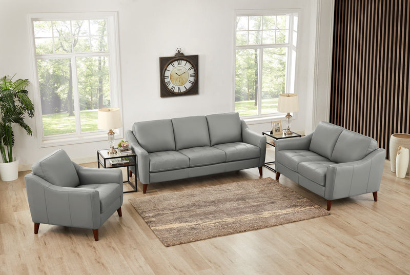 Sofa Ersa de Hydeline en cuir - gris