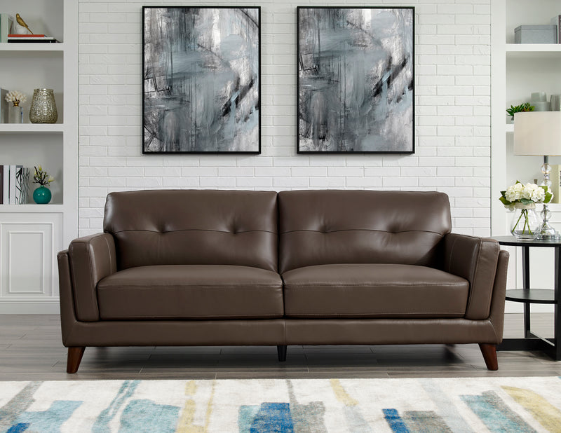 Sofa Rowan de Hydeline en cuir - brun