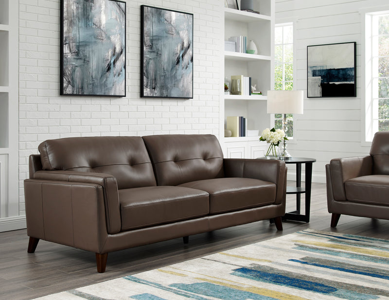 Sofa Rowan de Hydeline en cuir - brun