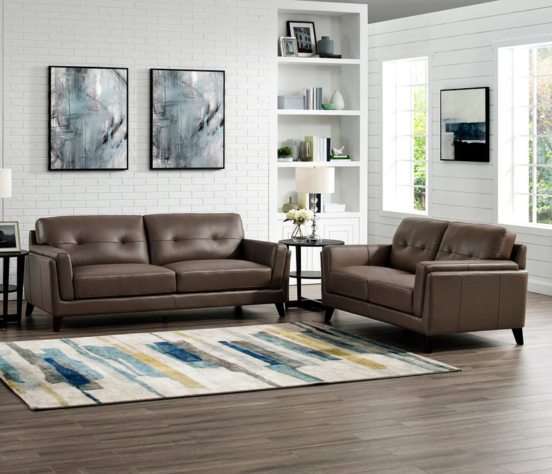 Sofa Rowan de Hydeline en cuir - brun