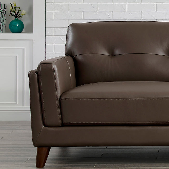 Fauteuil Rowan de Hydeline en cuir - brun