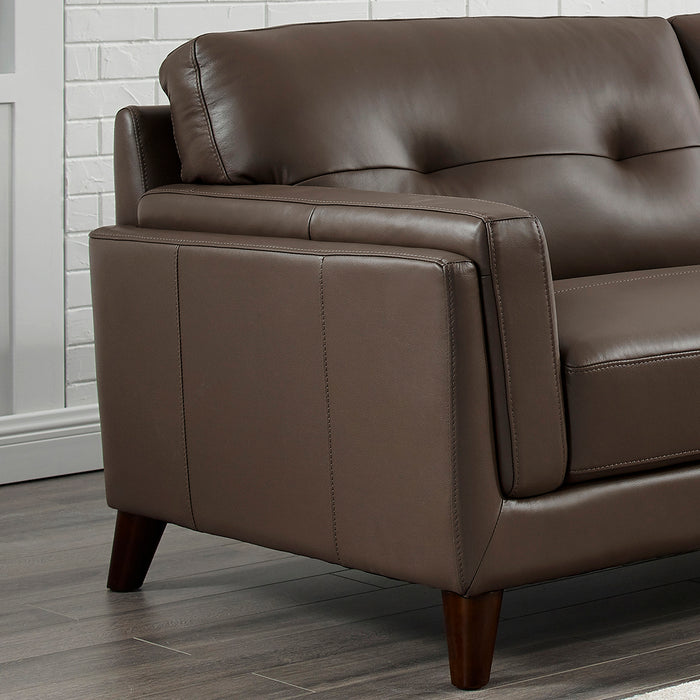 Sofa Rowan de Hydeline en cuir - brun