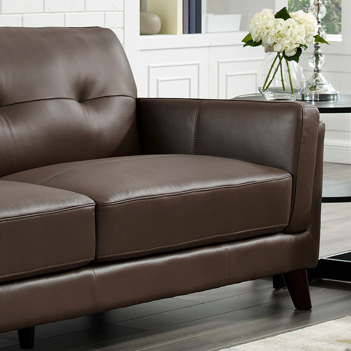 Sofa Rowan de Hydeline en cuir - brun
