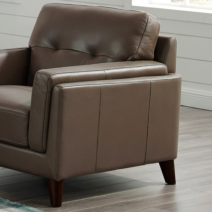 Fauteuil Rowan de Hydeline en cuir - brun