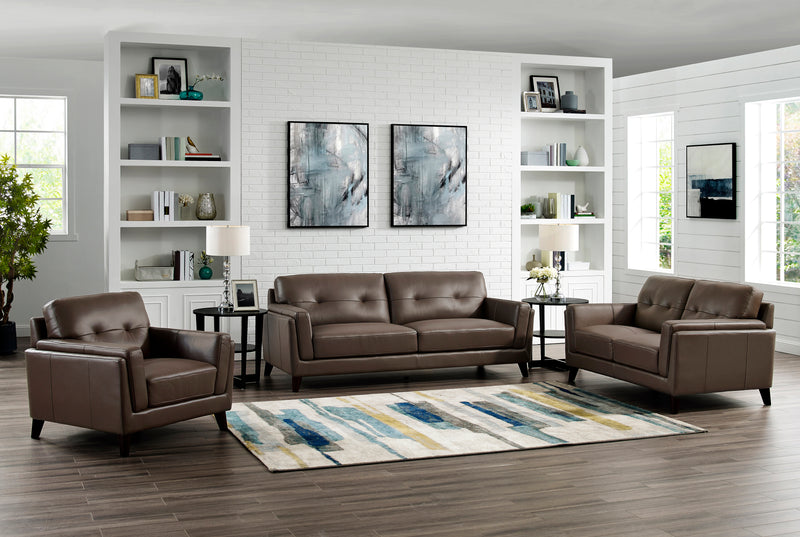 Sofa Rowan de Hydeline en cuir - brun