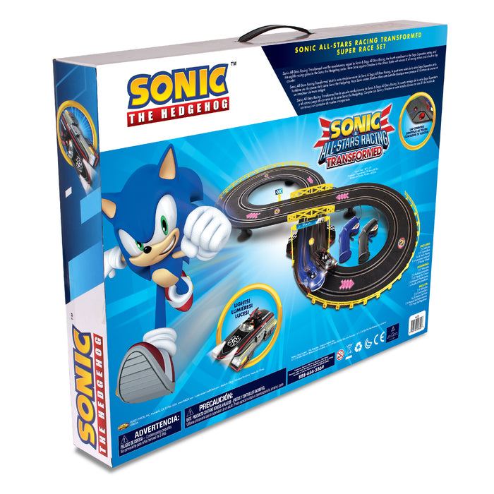 Circuit de course à fentes Sart de NKOK avec voitures Sonic et Shadow télécommandées à piles