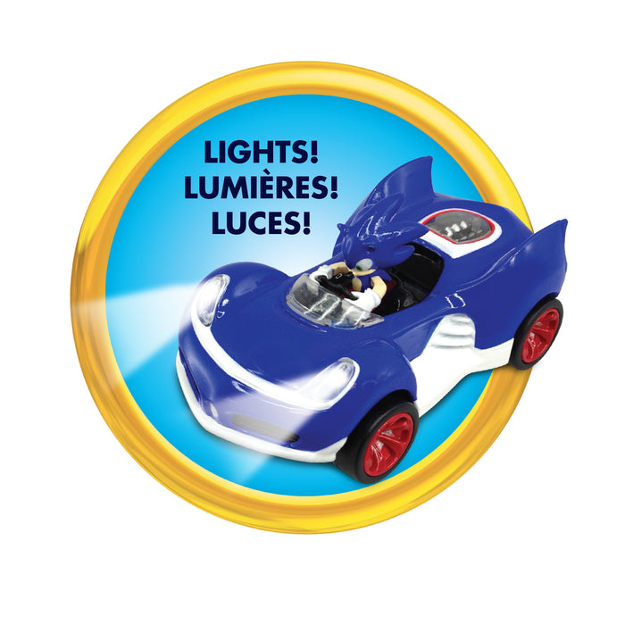 Circuit de course à fentes Sart de NKOK avec voitures Sonic et Shadow télécommandées à piles