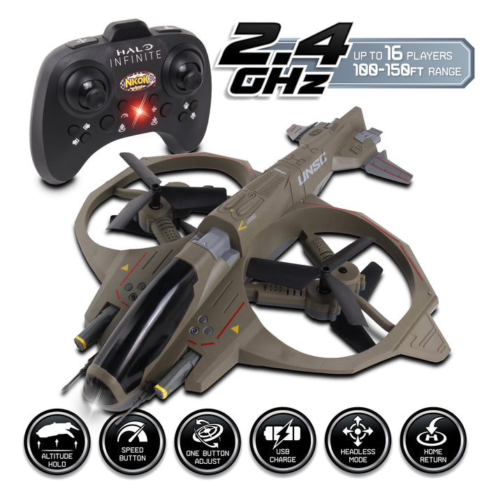 Aéronef télécommandé UNSC Wasp de NKOK avec technologie gyroscopique et fonction de maintien de l'altitude