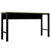 Table Fortress de Manhattan Comfort de 72,4 po en bois naturel et en acier pour le garage - gris anthracite