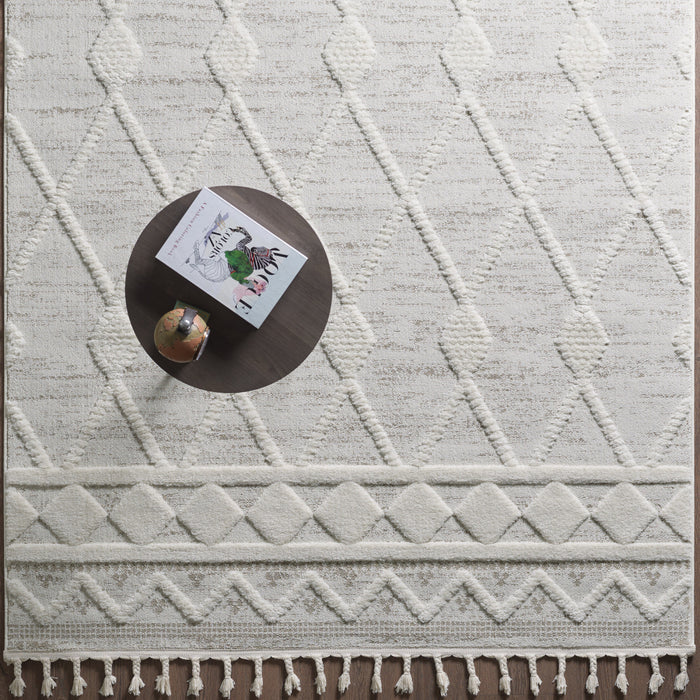 Carpette à poil long Quinto Rhombus - 2 pi 7 po x 8 pi