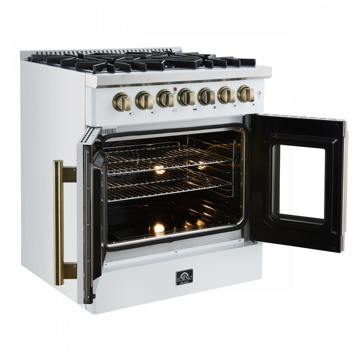 Cuisiniere a double combustible Galiano de 30 po, blanche, 4.32 pi³ - FFSGS6356-30BLK