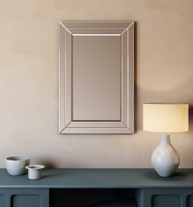 Clamp Miroir Rectangulaire Tout en Verre de 24 Pouces Chrome