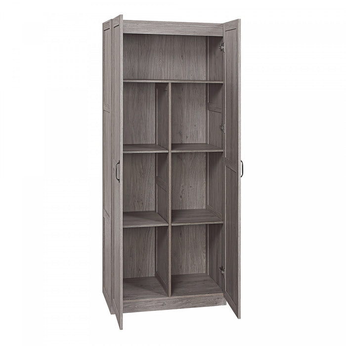 Armoire de rangement moderne Cornelia 30\" en gris (7 etageres)